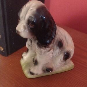 Vintage N'Orleans Japan Cocker Spaniel Black and White Dog Figurine